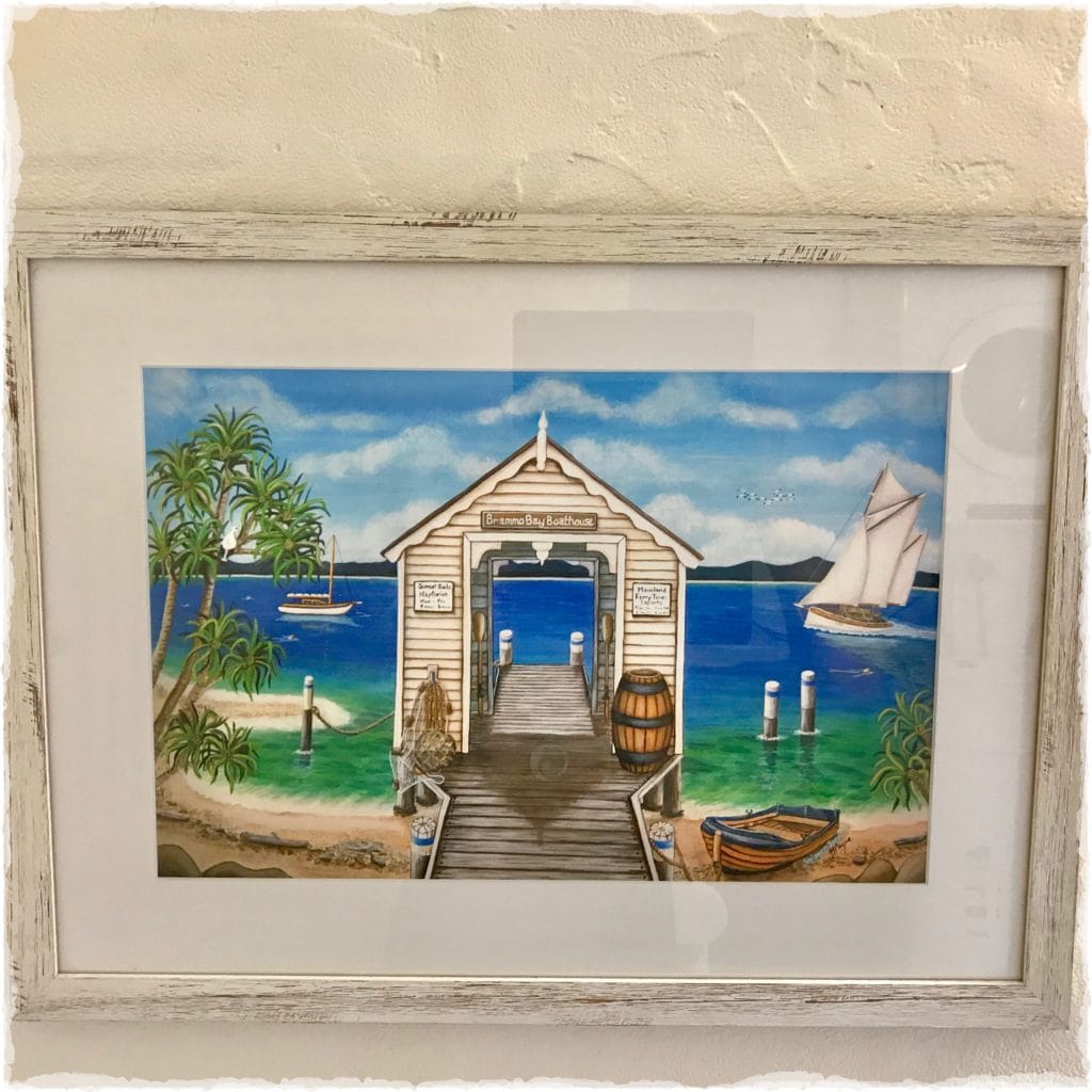 “Brammo Bay Boathouse” Framed Fine Art Print