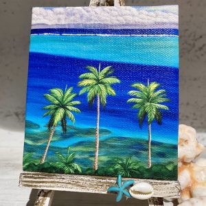 “Huahine Blues” Mini Print on Stand