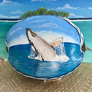 Humpback Breach Coconut Painting
