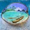“Outrigger Lagoon” Coconut Painting